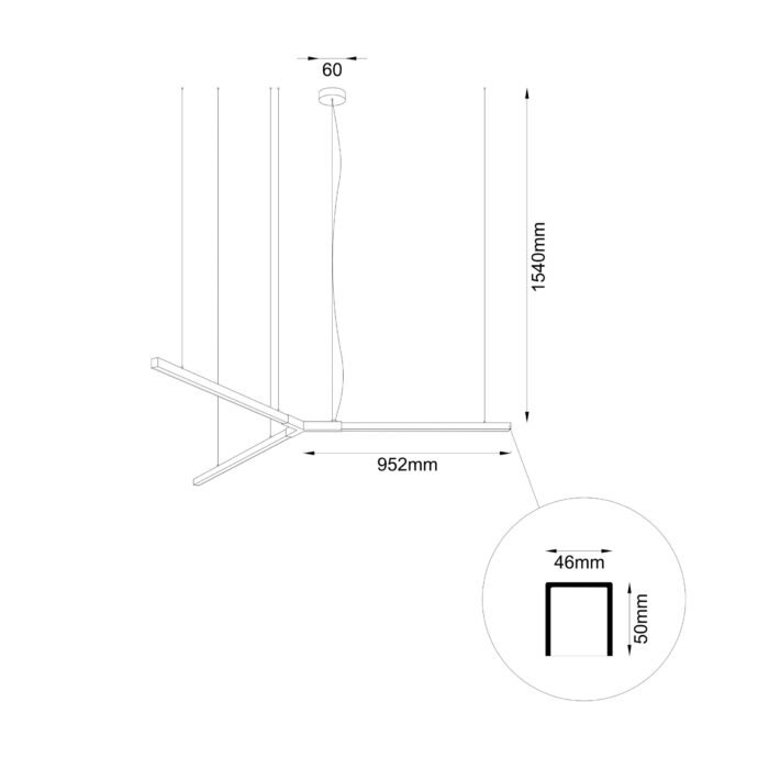 Antigo TRIKAL Visilica mesing 3000K 775 mm - Slika 6