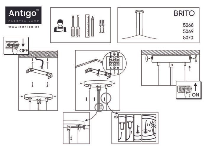 Shilo Brito visilica siva (940 mm) - Slika 2
