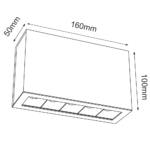 Brosline A-Glare Reflektor Bela 4000K 150 mm - Slika 2