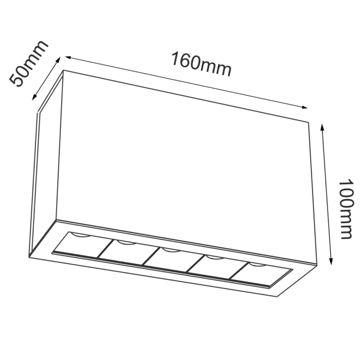 Brosline A-Glare Reflektor Bela 4000K 150 mm - Slika 2
