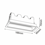 Brosline A-Glare Ugradna lampa Crna 3000K 3046 - Slika 2