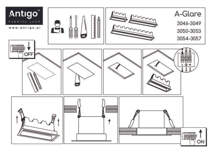 Brosline A-Glare Ugradna lampa Crna 3000K 3046 - Slika 4