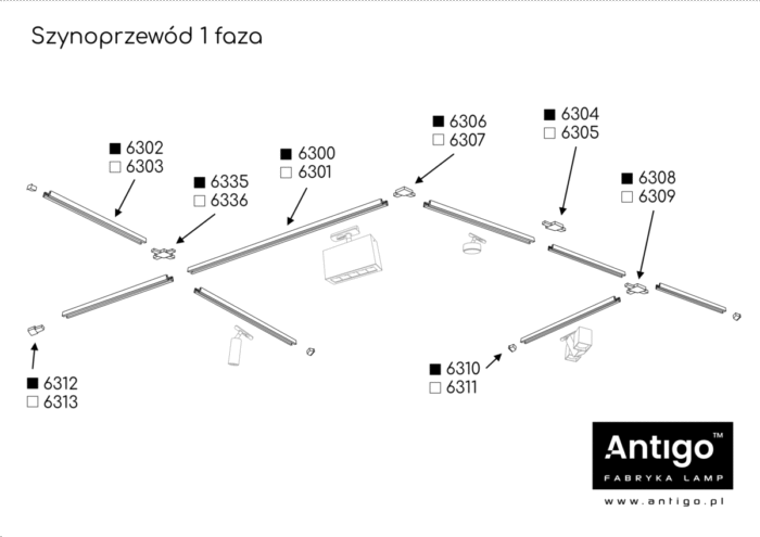 Brosline Ace szynoprzewód Komponenta za šinsku rasvetu Bela 22 mm - Slika 4
