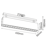 Brosline A-Glare szynoprzewód Komponenta za šinsku rasvetu Crna 3000K 50 mm 430 mm 180 mm - Slika 3