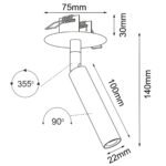 Brosline Ace Reflektor Crna 75 mm 140 mm 3250 mm - Slika 2