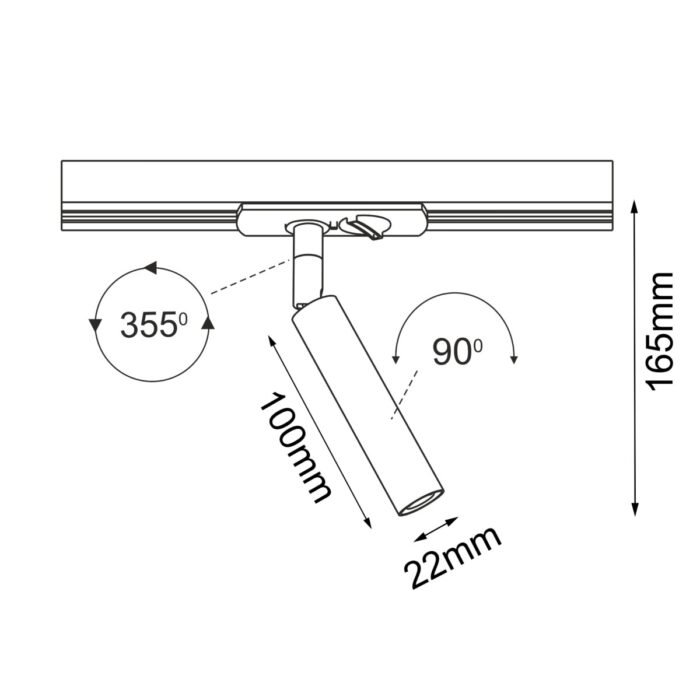 Brosline Ace szynoprzewód Komponenta za šinsku rasvetu Bela 22 mm - Slika 3