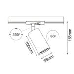 Brosline Ace szynoprzewód Komponenta za šinsku rasvetu Bela 55 mm - Slika 3