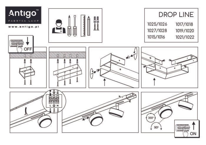 Brosline Drop line Šina Bela 1000 mm - Slika 4