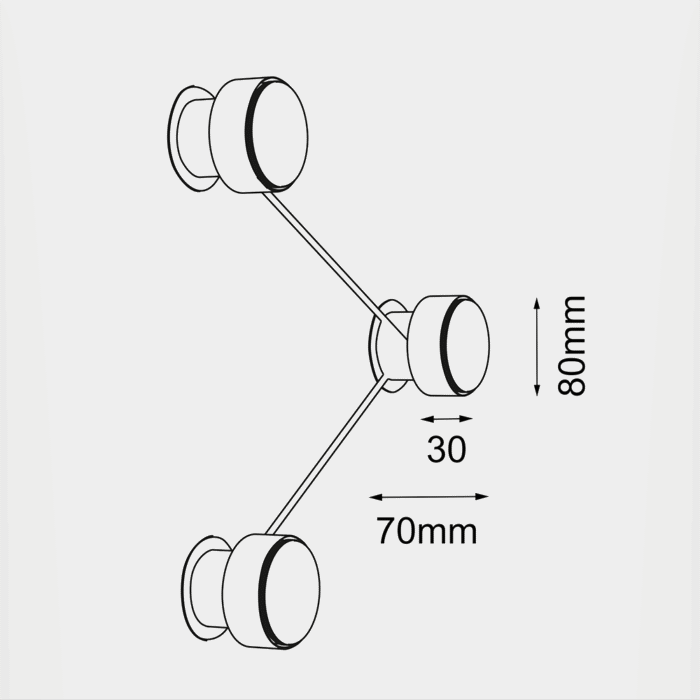 Brosline Etna Zidna lampa Bela - Slika 2