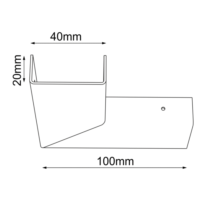 Brosline Komponenta za šinsku rasvetu Bela 100 mm - Slika 2