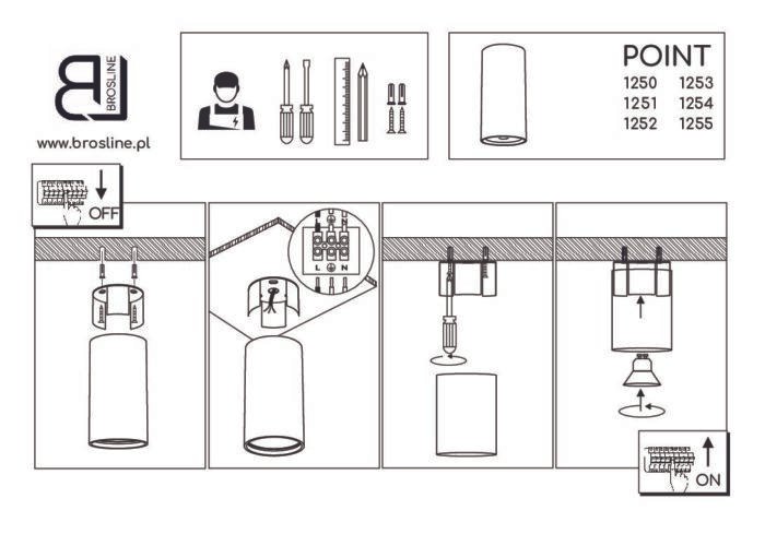 Brosline Point Reflektor Crna 55 mm - Slika 3
