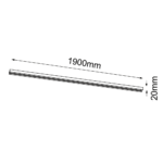 Brosline Šina Bela 1900 mm - Slika 3