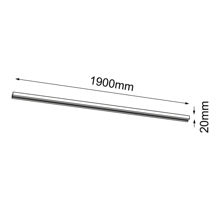 Brosline Šina Bela 1900 mm - Slika 3