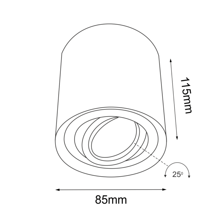 Brosline TOCHI Reflektor Bela - Slika 2