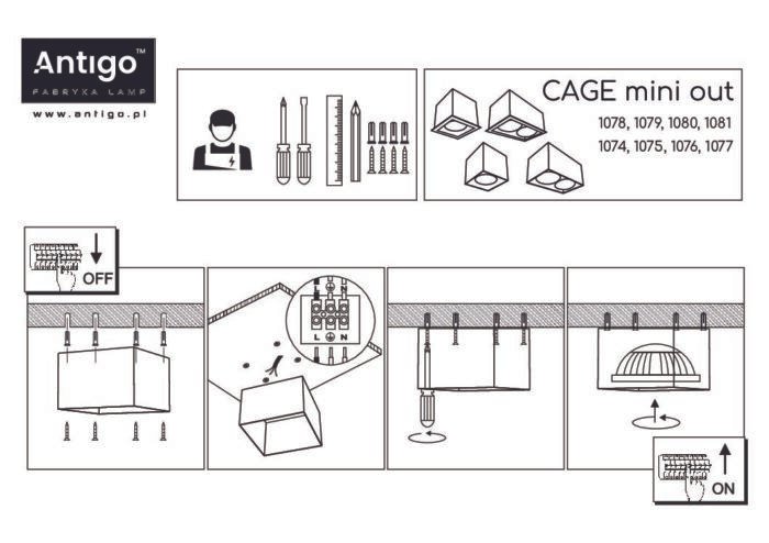 Shilo Cage plafonska lampa crna - Slika 2