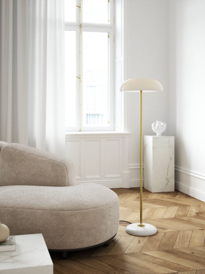 Design For The People Glossy podna lampa bela - Slika 1