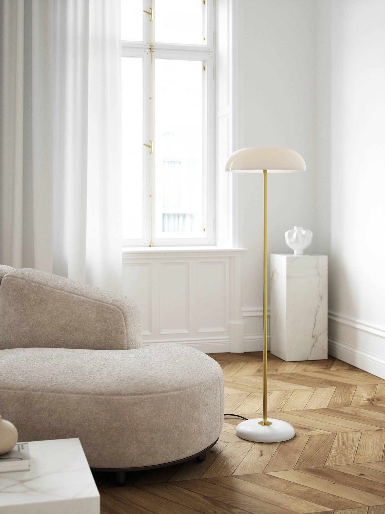 Design For The People Glossy podna lampa bela Design For The People Glossy podna lampa bela - Slika 1