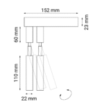 Dohar Alha E Zidna lampa Bela 283 mm 150 mm - Slika 3