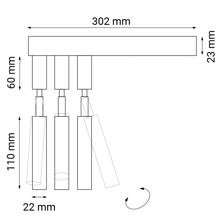 Dohar Alha E Zidna lampa Bela 283 mm 300 mm - Slika 3