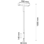 Dohar Alha S Visilica Crna 3000K 300 mm 1000 mm 9069 - Slika 4