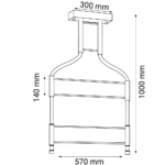 Dohar Alha S Visilica Crna 4000K 570 mm 1000 mm 9058 - Slika 4
