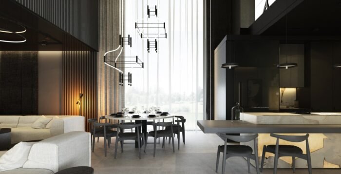 Dohar Alha S Visilica Crna 3000K 614 mm 1000 mm - Slika 3