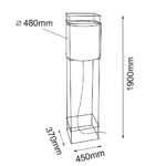 Dohar PAA Stona lampa Crna 1900 mm 9030 - Slika 4