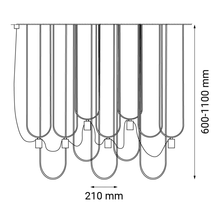 Dohar Udin Visilica Crna 1100 mm 9785 - Slika 4