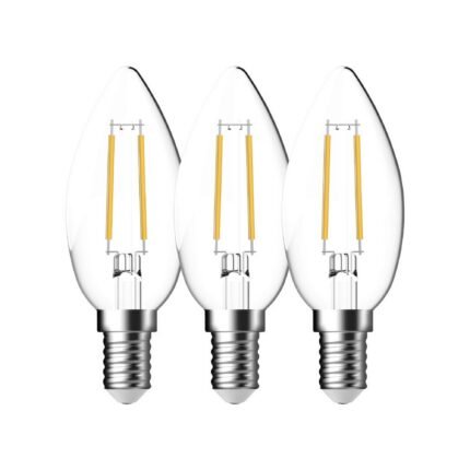 Energetic sijalica E14 3-pack C35 2700 Kelvin 470 Lumen Transparentna