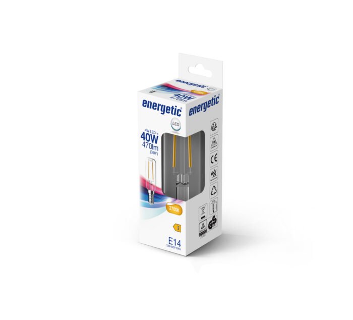 Energetic sijalica E14 T25 2700 Kelvin 470 Lumen Transparentna - Slika 2