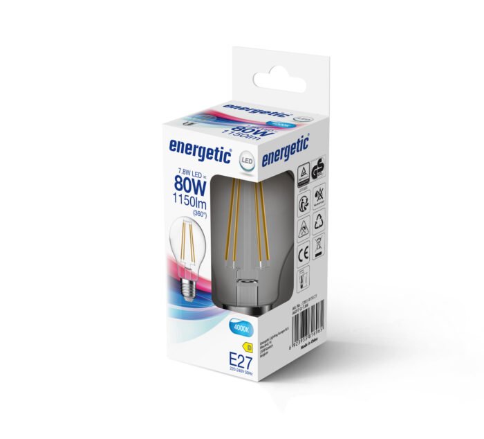 Energetic sijalica E27 A60 4000 Kelvin 1150 Lumen Transparentna - Slika 2