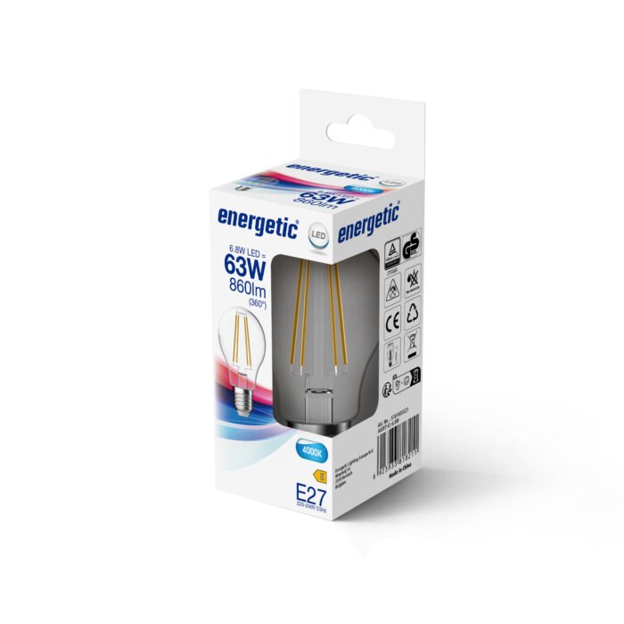 Energetic sijalica E27 A60 4000 Kelvin 860 Lumen Transparentna - Slika 2