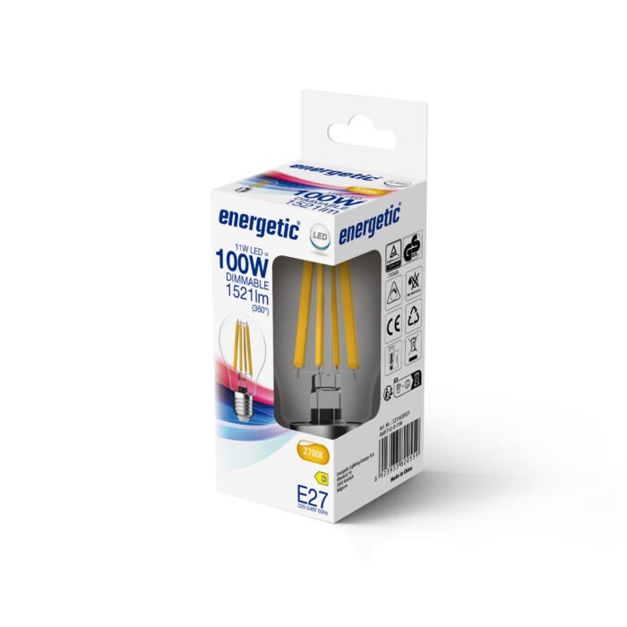 Energetic sijalica E27 A60 Dim 2700 Kelvin 1521 Lumen Transparentna - Slika 2