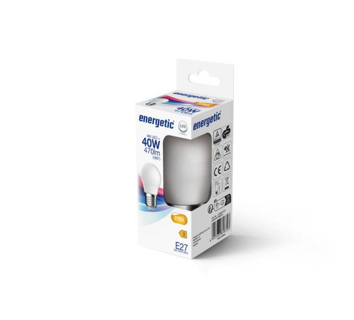 Energetic sijalica E27 G45 2700 Kelvin 470 Lumen Mlečna - Slika 2