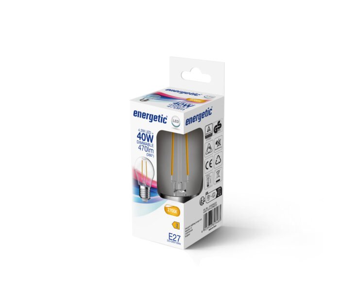 Energetic sijalica E27 G45 Dim 2700 Kelvin 470 Lumen Transparentna - Slika 2