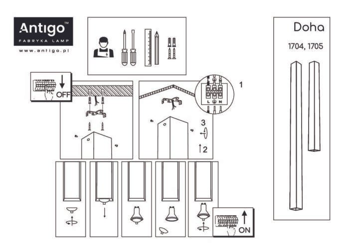 Shilo Doha plafonska lampa crna (800 mm) - Slika 2