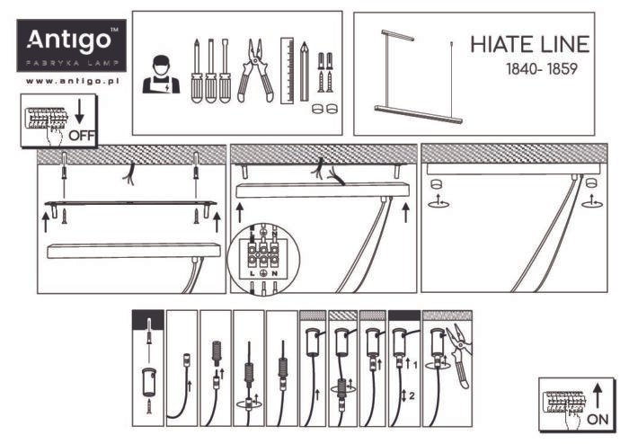 Shilo Hiate visilica crna (1200 mm) 3000K - Slika 3