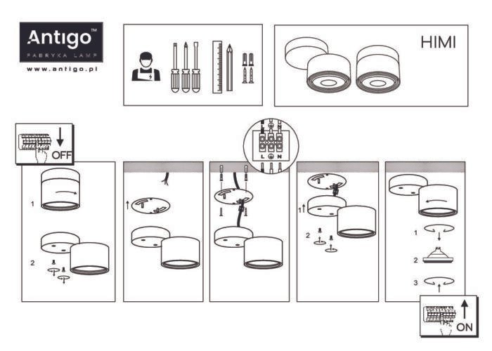 Shilo Himi plafonska lampa crna (105 mm) - Slika 2