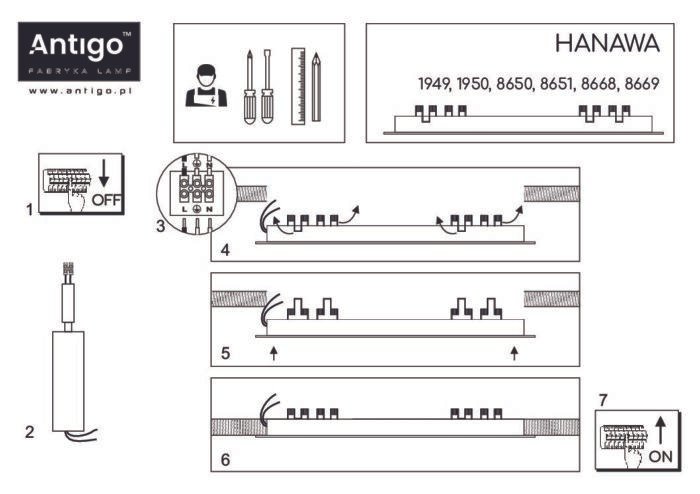 Shilo Hanawa ugradna lampa bela (900 mm) 3000K - Slika 3