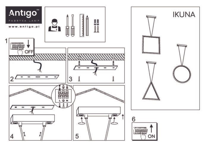 Shilo IKUNA visilica crna 4000K - Slika 2
