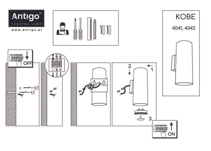 Shilo Kobe zidna lampa crna - Slika 2
