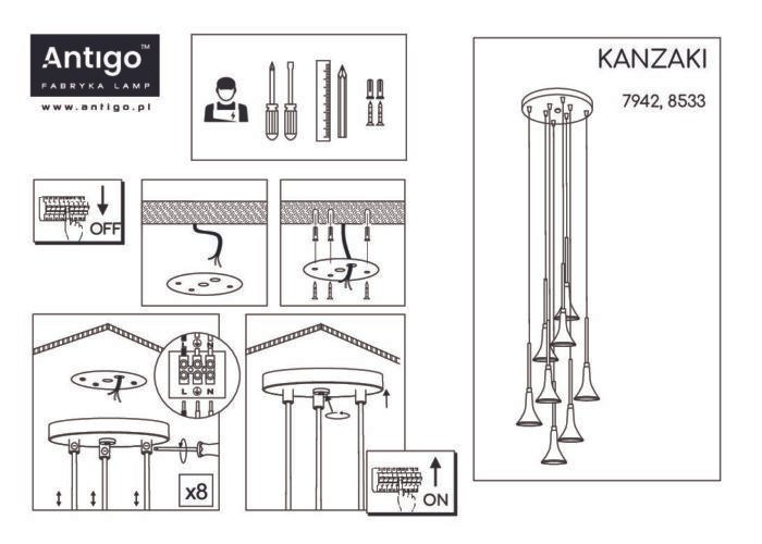 Shilo Kanzaki visilica crna (320 mm) 4000K - Slika 2