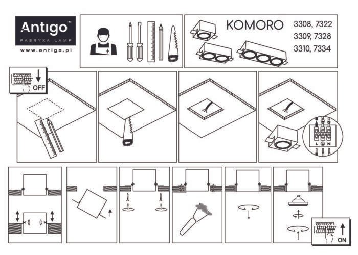Shilo Komoro ugradna lampa siva - Slika 2