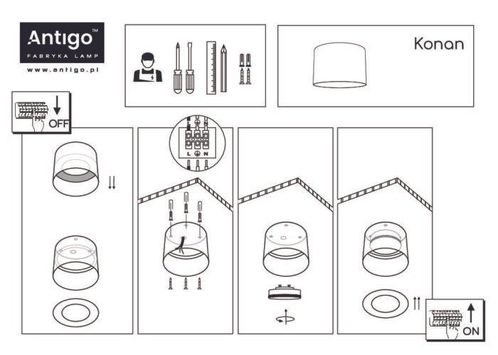 Shilo Konan plafonska lampa crna (100 mm) - Slika 2