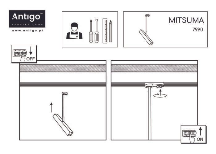Shilo Mitsuma reflektor za trofaznu šinsku rasvetu crna - Slika 2