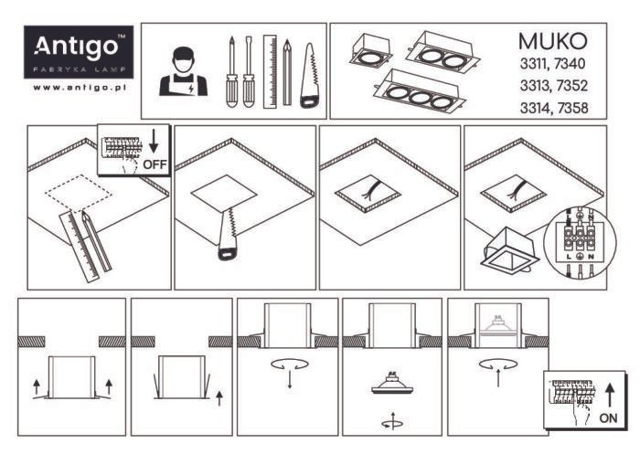 Shilo Muko ugradna lampa crna - Slika 2