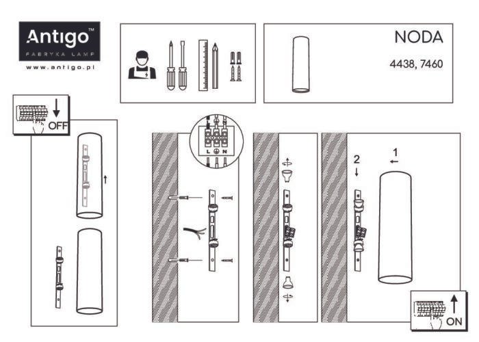 Shilo Noda zidna lampa siva - Slika 2