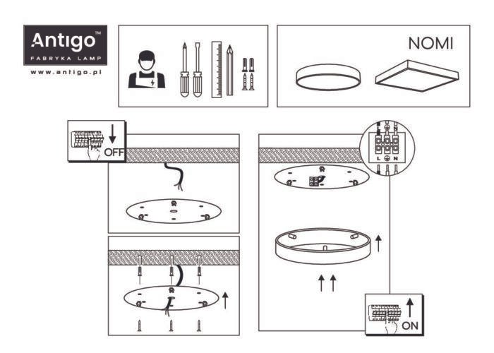 Shilo Nomi plafonska lampa bela 3000K - Slika 2