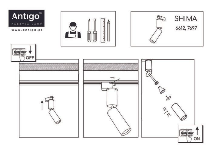 Shilo Shima reflektor za trofaznu šinsku rasvetu crna - Slika 2