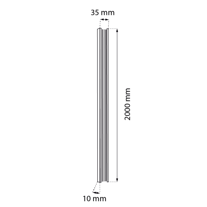 Shilo Komatsu Slim šina za magnetnu šinsku rasvetu crna - Slika 2